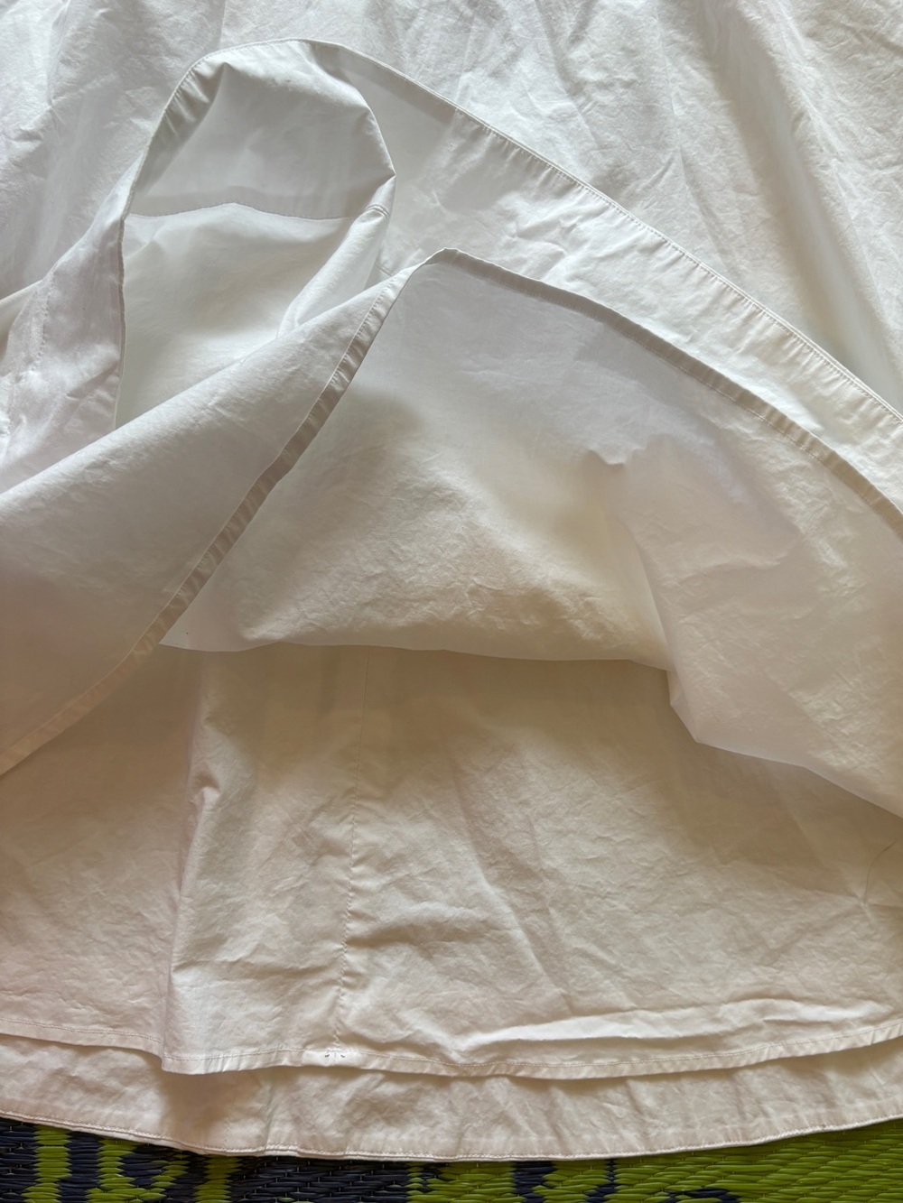Aritzia Babaton Brighton Poplin White Midi Dress with 3/4 Sleeves XS Fit & Flare - Picture 13 of 15
